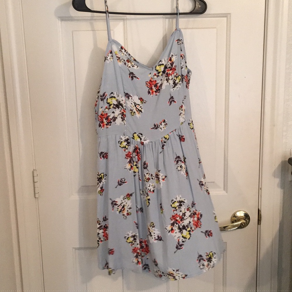 Blue floral dress